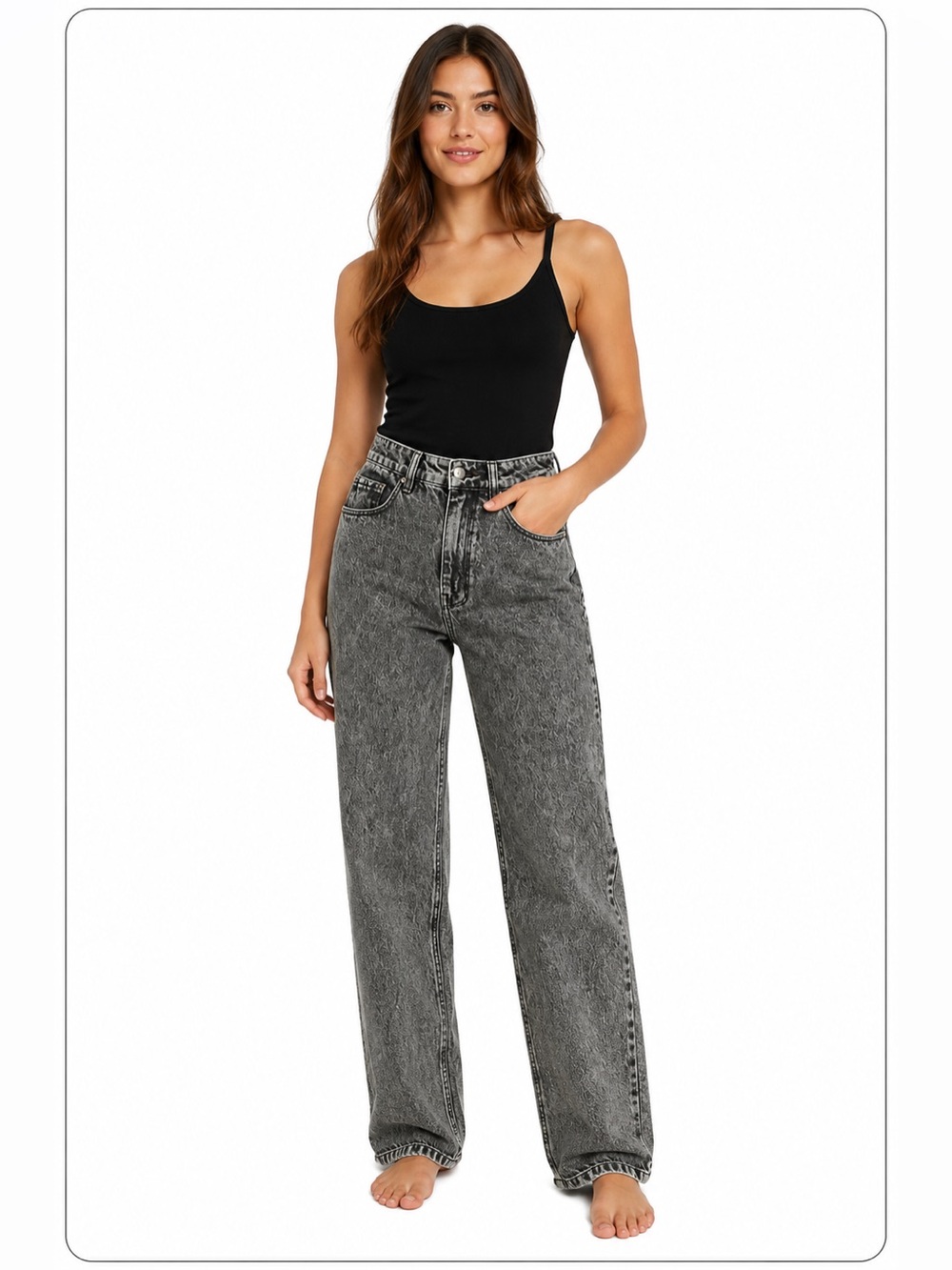 Empyre Verge Black Acid Wash Jeans